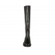 Bottes au genou pour femmes avec fermeture éclair posterieur en cuir noir talon 3 - Pointures disponibles:  43