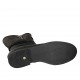 Stivale da donna al polpaccio con mezze cerniere in pelle nera tacco 2 - Misure disponibili: 42, 43, 44, 46