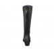 Woman's Texan boot with zipper in black leather heel 5 - Available sizes:  33, 34, 42, 43, 44
