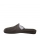 Men's slippers in dark brown leather - Available sizes:  47, 48, 49, 50, 51