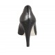 Woman's pointy pump in black leather heel 9 - Available sizes:  32, 33, 34, 43, 44