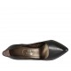 Escarpin à bout pointu en cuir noir talon 9 - Pointures disponibles:  32, 33, 34, 43, 44