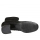 Woman's ankle boot in black elastic suede with zipper heel 5 - Available sizes:  32, 33, 34, 42, 43, 44