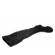 Woman's over-the-knee boot with half zipper in black suede and elastic material heel 5 - Available sizes:  34, 43, 44