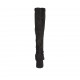 Stivale da donna con mezza cerniera in camoscio ed elasticizzato nero tacco 5 - Misure disponibili: 32, 33, 42, 43, 44, 45