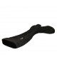 Bota para mujer con media cremallera en tejido elastico y gamuza negra tacon 5 - Tallas disponibles:  32, 33, 42, 43, 44, 45