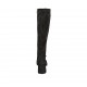 Woman's boot with zipper in black suede and elastic material heel 5 - Available sizes:  33, 42, 43, 44, 45