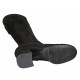 Woman's boot with zipper in black suede and elastic material heel 5 - Available sizes:  33, 42, 43, 44, 45
