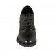 Zapato derby con cordones para mujer en piel negra tacon 7 - Tallas disponibles:  33, 34, 43, 44