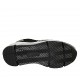 Woman's laced shoe with removable insole in grey and bronze printed leather and black suede wedge heel 4