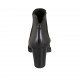Botines para mujer en piel negra con elasticos tacon 7 - Tallas disponibles:  42, 43, 44