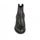 Botines para mujer en piel negra con elasticos tacon 7 - Tallas disponibles:  42, 43, 44