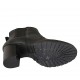 Botines para mujer en piel negra con elasticos tacon 7 - Tallas disponibles:  42, 43, 44