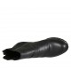 Botines para mujer en piel negra con elasticos tacon 7 - Tallas disponibles:  42, 43, 44