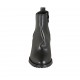 Woman's ankle boot in black leather with zipper heel 7 - Available sizes:  42, 43, 44