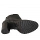 Woman's ankle boot in black leather with zipper heel 7 - Available sizes:  42, 43, 44