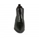 Woman's pointy ankle boot with elastic bands in black patent leather heel 5 - Available sizes:  42, 43, 44, 45