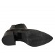 Woman's pointy ankle boot with elastic bands in black patent leather heel 5 - Available sizes:  42, 43, 44, 45