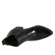 Botines a punta para mujer con elasticos en charol negro tacon 5 - Tallas disponibles:  42, 43, 44, 45