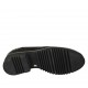 Zapato para mujer con cordones y plantilla extraible en piel negra y piel imprimida negra y beis tacon 3 - Tallas disponibles:  32, 33, 34, 42, 43, 44, 45
