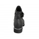 Stivaletto da donna in pelle nera con fibbia e cerniera tacco 3 - Misure disponibili: 32, 33, 34, 42, 43, 44