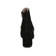 Stivaletto a punta da donna con cerniera in camoscio nero tacco grosso 8 - Misure disponibili: 32, 33, 42, 43, 45