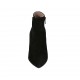 Stivaletto a punta da donna con cerniera in camoscio nero tacco grosso 8 - Misure disponibili: 32, 33, 42, 43, 45