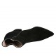 Bottines à bout pointu pour femmes avec fermeture éclair en daim noir talon carré 8 - Pointures disponibles:  32, 33, 42, 43, 45