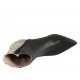 Stivaletto a punta da donna con cerniera in pelle nera e pelle stampata nera e beige tacco 5 - Misure disponibili: 32, 33, 34, 43, 44