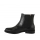Botines para mujer con dos elasticos en piel negra tacon 3 - Tallas disponibles:  32, 33, 42, 43, 44, 45