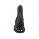 Botines para mujer con dos elasticos en piel negra tacon 3 - Tallas disponibles:  32, 33, 42, 43, 44, 45
