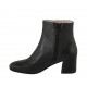 Stivaletto da donna a punta tonda con cerniera in pelle nera tacco 5 - Misure disponibili: 33, 42, 43, 44