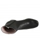 Woman's ankle boot with rounded tip and zipper in black leather heel 5 - Available sizes:  33, 42, 43, 44