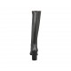 Woman's boot with zipper in black leather heel 8 - Available sizes:  32, 33, 34, 42, 43, 44