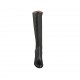 Woman's boot with zipper in black leather heel 8