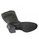Woman's boot with zipper in black leather heel 8