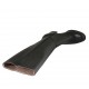 Woman's boot with zipper in black leather heel 8