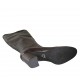Stivale da donna in pelle marrone con cerniera tacco 8 - Misure disponibili: 32, 33, 42, 43, 44