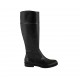 Woman's boot in black leather with zipper heel 2 - Available sizes:  32, 33, 42, 43, 44, 45
