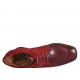 Damenderbyschuh mit Schnürsenkeln aus rotem Wildleder und bordeauxfarbenem Leder Absatz 6 - Verfügbare Größen:  32, 33, 34, 42, 43, 44, 45