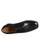 Chaussure derby à lacets pour femmes en daim et cuir noir talon 6 - Pointures disponibles:  32, 33, 34, 42, 43, 44, 46