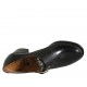 Scarpa accollata da donna con fibbia e borchie in pelle nera tacco 6 - Misure disponibili: 32, 33, 34, 43, 44, 45, 46
