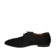 Scarpa derby stringata con elastici da donna in camoscio nero tacco 1 - Misure disponibili: 32, 33, 34, 42, 43, 44, 45