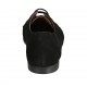 Scarpa derby stringata con elastici da donna in camoscio nero tacco 1 - Misure disponibili: 32, 33, 34, 42, 43, 44, 45