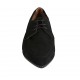 Scarpa derby stringata con elastici da donna in camoscio nero tacco 1 - Misure disponibili: 32, 33, 34, 42, 43, 44, 45
