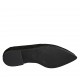Chaussure derby à lacets avec elastiques pour femmes en daim noir talon 1 - Pointures disponibles:  32, 33, 34, 42, 43, 44, 45