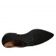 Scarpa derby stringata con elastici da donna in camoscio nero tacco 1 - Misure disponibili: 32, 33, 34, 42, 43, 44, 45