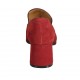 Mocasino para mujer en gamuza roja tacon 6 - Tallas disponibles:  33, 34, 42, 43, 45, 46