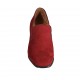 Mocasino para mujer en gamuza roja tacon 6 - Tallas disponibles:  33, 34, 42, 43, 45, 46