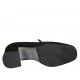 Mocasino para mujer en gamuza negra tacon 6 - Tallas disponibles:  32, 33, 34, 42, 43, 44, 45, 46